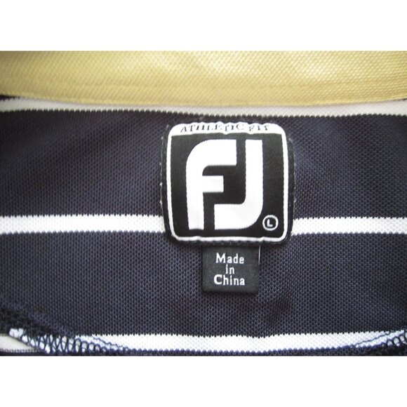 Men Foot Joy FJ Univ of Michigan Stripe Athletic Long Sleeve Shirt Sz L (MT657) - Picture 2 of 8